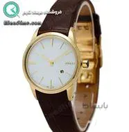 ساعت ویولت زنانه کلاسیک طلایی بند چرم صفحه سفید کد 0500/2L
