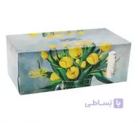 دستمال کاغذی شکوه گلدار 100برگ سه لایه طرح گل لاله