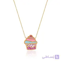 گردنبند طلا کودک طرح کاپ کیک کد KN715