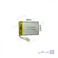 باتری هدفون بلوتوث لیتیومی تک سل 3.7V 600mAh دارای برد محافظ باطری کیفیت بالا 043040P 3.7v 600mah high quality battery