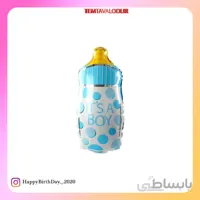 بادکنک فویلی شیشه شیر آبی