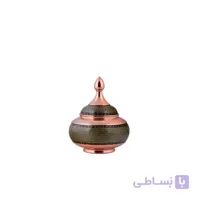 قندان بزرگ بزرگ مس و خاتم برند آقاجانی