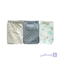 شورت زنانه نخی ترک INCI طرح دار بسته 3 عددی کد und1016