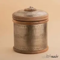 بانکه برنجی و چوبی نقره ای مدل پرنده سایز 3