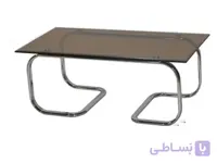 میز جلو مبلی TR25 ابکاری کروم و شیشه دودی