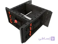 قالب ستون مستطیل سه متری کامل همراه اتصالات بتن بسپار (50 سانتی‌متر)