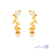 گوشواره طلا زنانه طرح شاخه گل کد XE216