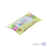دستمال مرطوب پاک کننده دست و صورت پنبه ریز بسته ۱۰ عددی