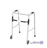 واکر تاشو آلومینیومی چرخ دار با ارتفاع متغییر (کد:۳۳۰۳۰۱) سروپیکر توس ا Sarv Peykar Toos Wheeled aluminum folding walker Code 330301