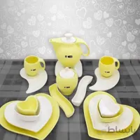سرویس صبحانه خوری 19 پارچه سرامیک ساده)