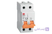 کلید LS مینیاتوری 2 پل 2 فاز 16 آمپر 6 کیلو آمپر، سری BKN ( فاز + نول )