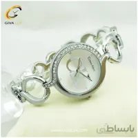 ساعت زنانه کلوین کلین بند فلزی نقره ای نگین دار