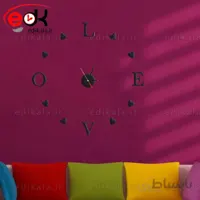 ساعت دیواری فانتزی طرح love در پنج رنگ