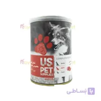 کنسرو 400 گرمی سگ بالغ یو اس پت گوشت خالص