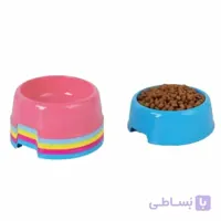 ظرف غذای پلاستیکی دایره ای سگ و گربه