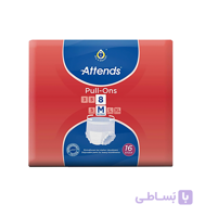 پوشک بزرگسال شورتی اتندز 8 قطره سایز متوسط 16 عددی