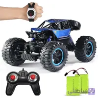 ماشین اسباب بازی کنترلی شارژی آفرود حرفه ای با دو کنترل دستی و مچی مدل Climbing Car 2.4GHz 1:14 Scale