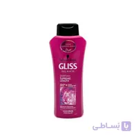 شامپو گلیس GLISS رنگ صورتی درخشان کننده مو حجم 550 میل