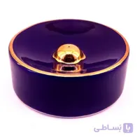جاعودی سرامیکی لبه طلا سرمه ای