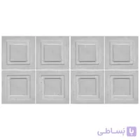 دیوارپوش تندیس و پیکره شهریار مدل آمای کد W1010-16 بسته 8 عددی
