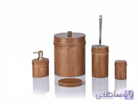 ست سرویس بهداشتی 6 پارچه کنتراست مدل 7259 ا اکسسوری حمام و دستشویی 6 پارچه کنتراست مدل 7259