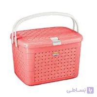 سبد پیک نیک ناصر پلاستیک مدل گلرنگ کوچک کد ۶۰۰۰