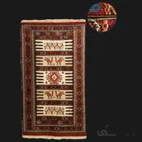 گلیم دست بافت سفره کردی طرح هندسی