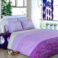 نیم ست ملحفه دونفره 180 کتان طرح اسلیمی