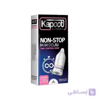 کاندوم کاپوت تاخیری حلقه دار مدل NON-STOP Max Delay بسته 10 عددی ا Condom Kapoot NON-STOP Max Delay 10 Pcs