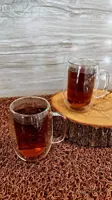 لیوان بلند دسته دار دوجداره ۲ تایی