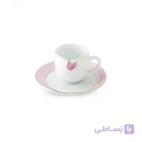 فنجان و نعلبکی قهوه خوری قهوه خوری سرویس چینی 12 پارچه قهوه خوری رزفلاور 6 نفره درجه: عالی