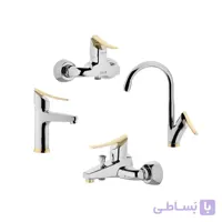 ست شیرآلات درخشان مدل لوکس گلد