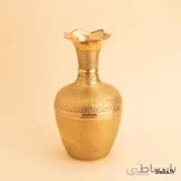 گلدان برنجی طلایی طرح طاووس مدل لیلی سایز 2