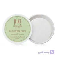 پد لایه بردار گلو Glow پیکسی PIXI Peel Pads حاوی گلیکولیک اسید ۲۰% تعداد ۶۰ عدد | ضد لک، ضد چروک و منافذ پوست ا Pixi Glow Peel Pads