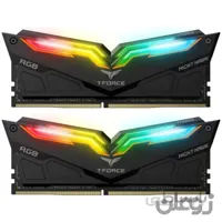 رم کامپیوتر DDR4 دو کاناله 3600 مگاهرتز CL18 تیم گروپ مدل NIGHT HAWK RGB ظرفیت 16 گیگابایت