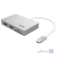 هاب USB3.0 دو پورت به همراه کارت خوان آلومینیومی یونیتک مدل Y-9319