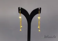 گوشواره آویز مکعبی - M36