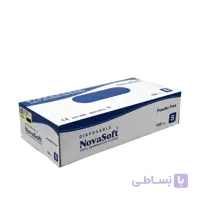 دستکش معاینه وینیل نوا بدون پودر بسته ۱۰۰ عددی سایز اسمال ا Nova vinyl examination powderless gloves size S 100 Piece