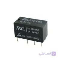 رله 12 ولت دو کنتاکت مخابراتی برند TIANBO HJR1-2C L-12V