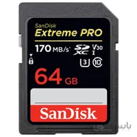کارت حافظه سندیسک SanDisk 64GB Extreme PRO 170MB/s SDXC