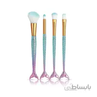 ست براش 4 عددی مدل دلفینی رنگ فیروزه ای ا 4-piece turquoise dolphin model brush set