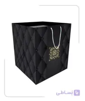 ساکدستی فانتزی مشکی با کاغذ گلاسه کد10258