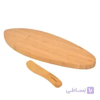 ست سرو پنیر چوبی بامبو برند بامبوم دو پارچه مدل فیرا