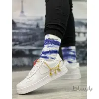 نایک ایرفورس زنجیری دخترانه سفید NIKE AIR FORCE 1 WOMEN
