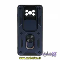 قاب گوشی Poco X3 - Poco X3 Pro پوکو شیائومی طرح ضد ضربه بتمن فول ژله ای هولدر دار محافظ لنز دار کشویی پنجره ای سرمه ای کد 123