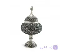شکلات خوری مسی قلمزنی با لعاب نقره