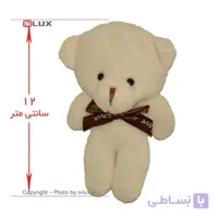 عروسک آویز مدل خرس سفید ارتفاع 12 سانتی متر