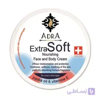 کرم مرطوب کننده دست و صورت حاوی عصاره جوجوبا اکسترا سافت آدرا ا Extra Soft Jojoba Oil And Vitamin E Face And Body Cream Adra