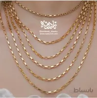 زنجیر آجری استیل طلایی 80cm - 02