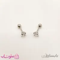 پیرسینگ گوش استیل نگین دار کد 1060